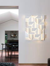 Modern Grand Shadow LED Wall Sconce Aluminum Diffused Indoor Light Matte White