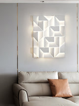 Modern Grand Shadow LED Wall Sconce Aluminum Diffused Indoor Light Matte White