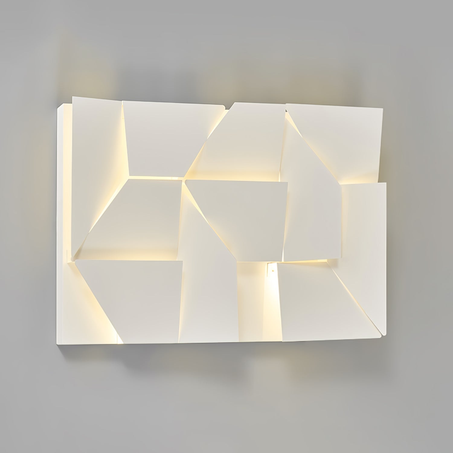 Modern Grand Shadow LED Wall Sconce Aluminum Diffused Indoor Light Matte White