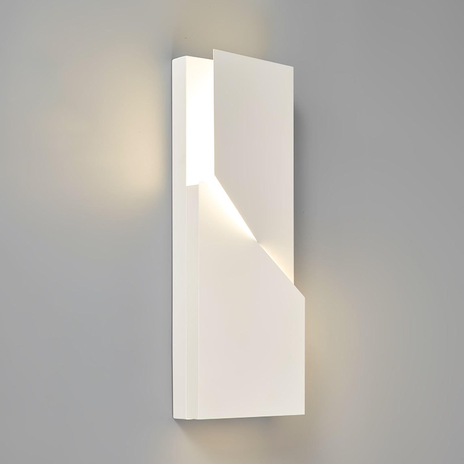 Modern Cordless LED Wall Sconce Matte White Aluminum Rechargeable Decorative Lighting