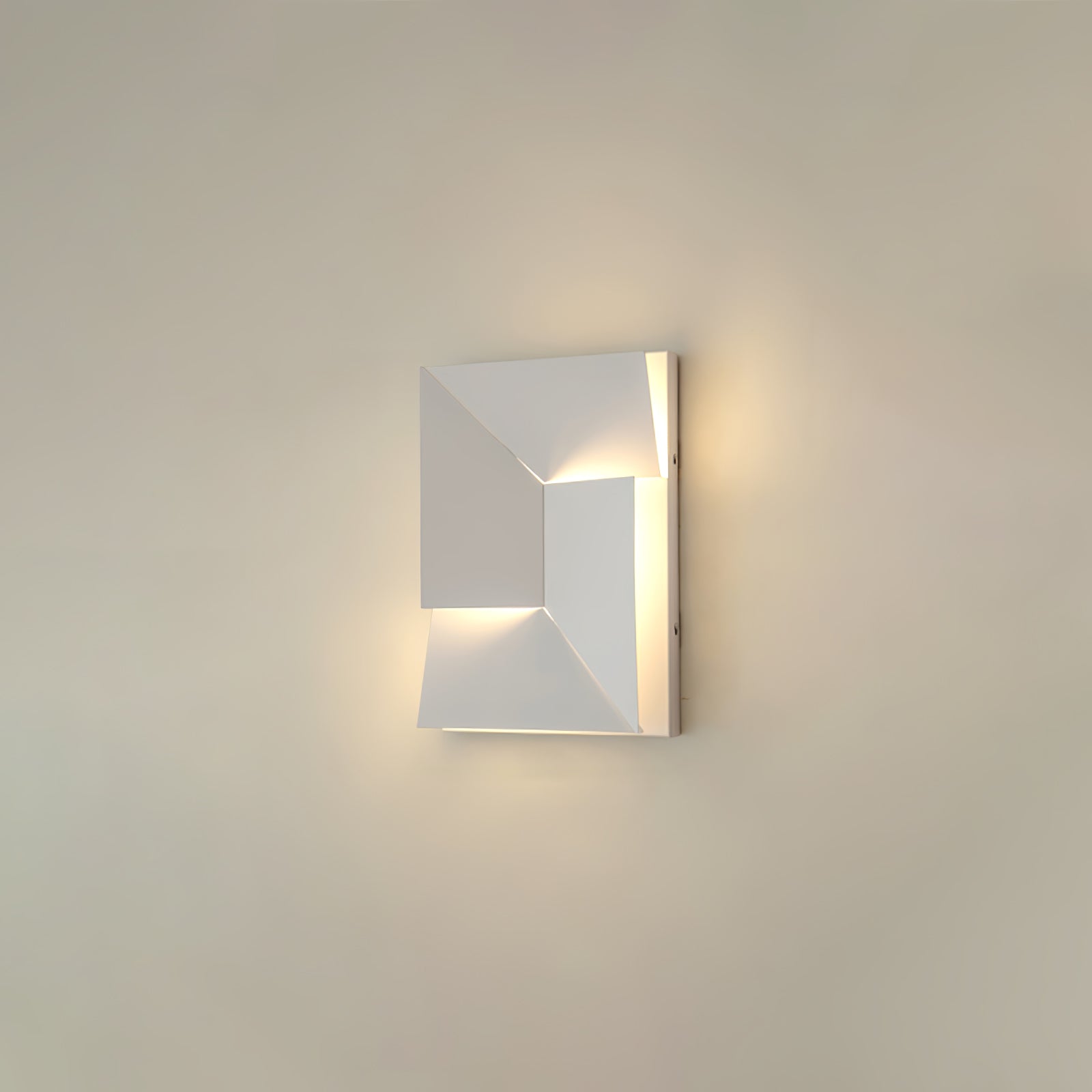 Modern Grand Shadow LED Wall Sconce Aluminum Diffused Indoor Light Matte White