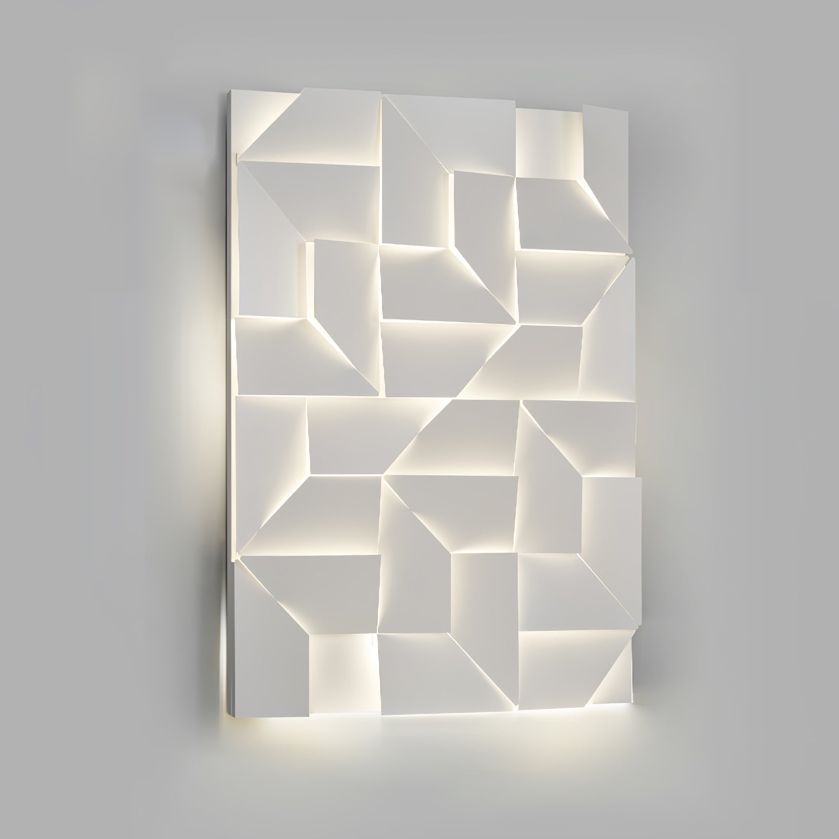 Modern Grand Shadow LED Wall Sconce Aluminum Diffused Indoor Light Matte White