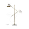 Modern Shear Adjustable Floor Lamp with Twin Arms and Rotatable Metal Shade