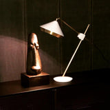 Vintage Inspired Shear Metal Table Lamp Copper Plated Bedside Reading Desk Light