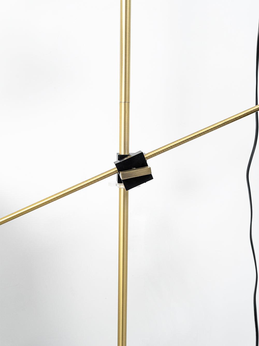 Modern Shear Adjustable Floor Lamp with Twin Arms and Rotatable Metal Shade