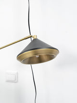 Modern Shear Adjustable Floor Lamp with Twin Arms and Rotatable Metal Shade