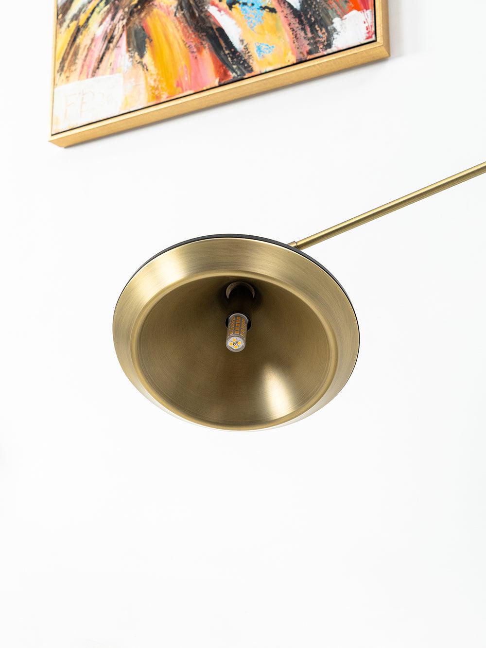 Modern Shear Adjustable Floor Lamp with Twin Arms and Rotatable Metal Shade