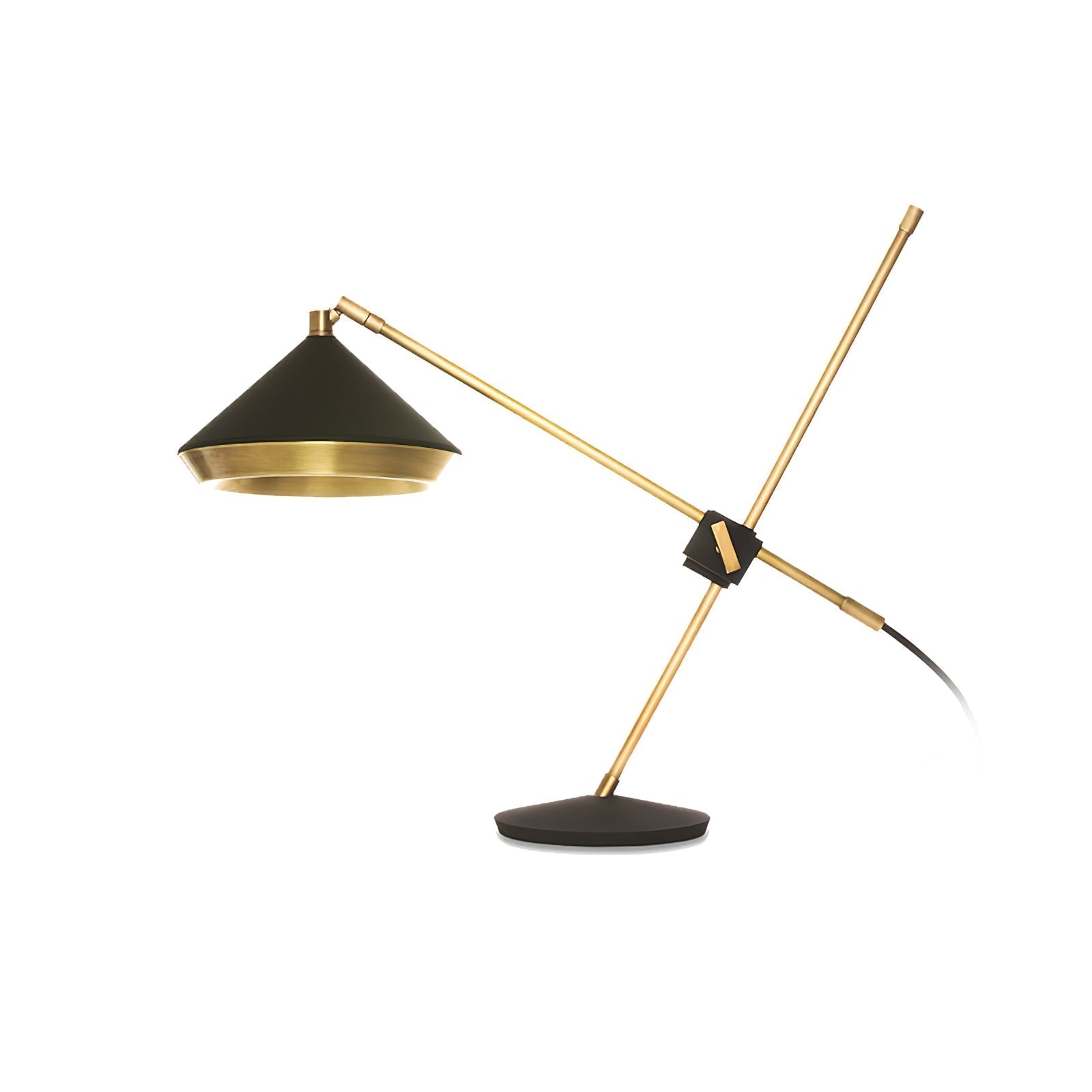 Vintage Inspired Shear Metal Table Lamp Copper Plated Bedside Reading Desk Light