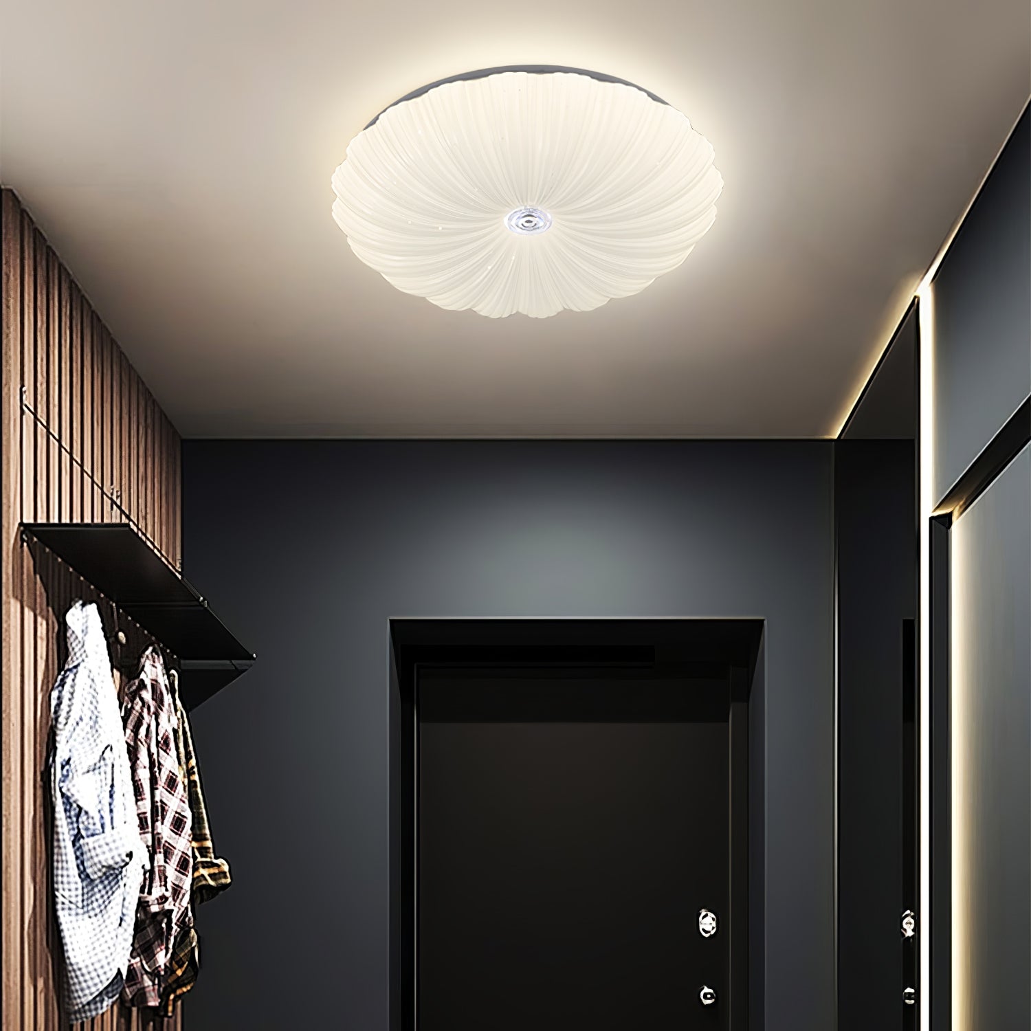 Modern Acrylic Round Ceiling Lamp Flush Mount LED Overhead Fixture for Living Room