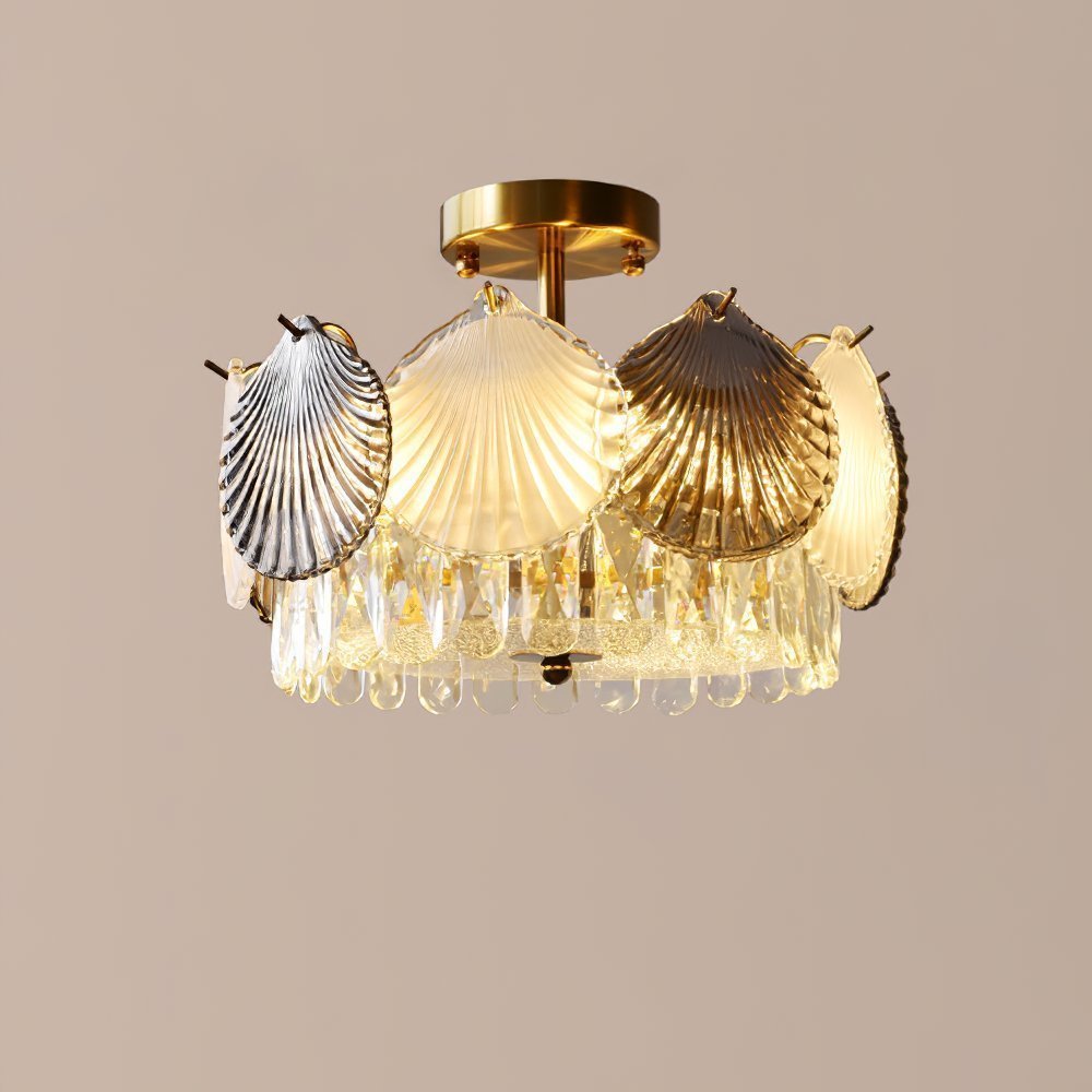 luxury-shell-shaped-crystal-flush-mount-ceiling-light-fixture-with-gold-finish
