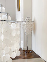 Elegant Natural Mother of Pearl Tiered Shell Floor Lamp Modern Standing Lighting for Home Decor