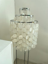 Elegant Natural Mother of Pearl Tiered Shell Floor Lamp Modern Standing Lighting for Home Decor