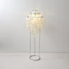 Elegant Natural Mother of Pearl Tiered Shell Floor Lamp Modern Standing Lighting for Home Decor