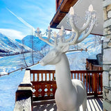 Sherwood Luxury Deer Antler Floor Lamp with Crystal Accents and Modern Pedestal Design