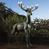 Sherwood Luxury Deer Antler Floor Lamp with Crystal Accents and Modern Pedestal Design