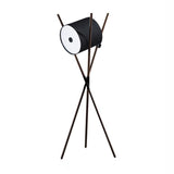 Modern Shift Solid Wood Floor Lamp with Leather Accents Minimalist Free Standing Living Room Light