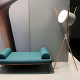 Modern Shift Solid Wood Floor Lamp with Leather Accents Minimalist Free Standing Living Room Light
