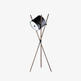 Modern Shift Solid Wood Floor Lamp with Leather Accents Minimalist Free Standing Living Room Light