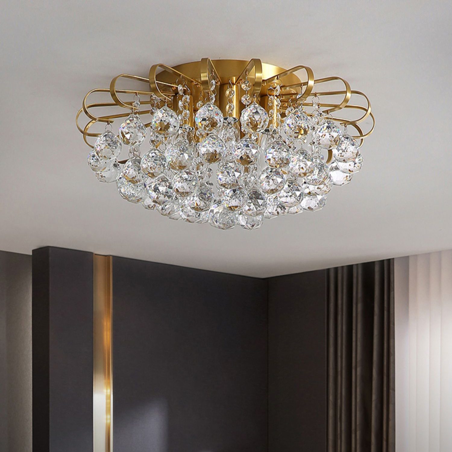 modern-brass-crystal-ball-flush-mount-ceiling-light-for-living-room-and-dining-area