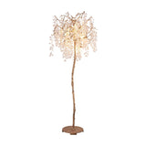 Modern Shiro Noda Brass Floor Lamp with Organic Branch Design and Glass Accents