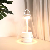 Shuttle Portable Rechargeable LED Table Lamp with Blown Glass Shade and Touch Control
