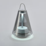 Shuttle Portable Rechargeable LED Table Lamp with Blown Glass Shade and Touch Control