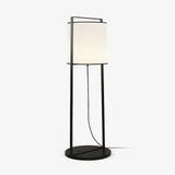Modern Silhouette Textile Floor Lamp with Fabric Shade and Metal Frame Standing Lighting