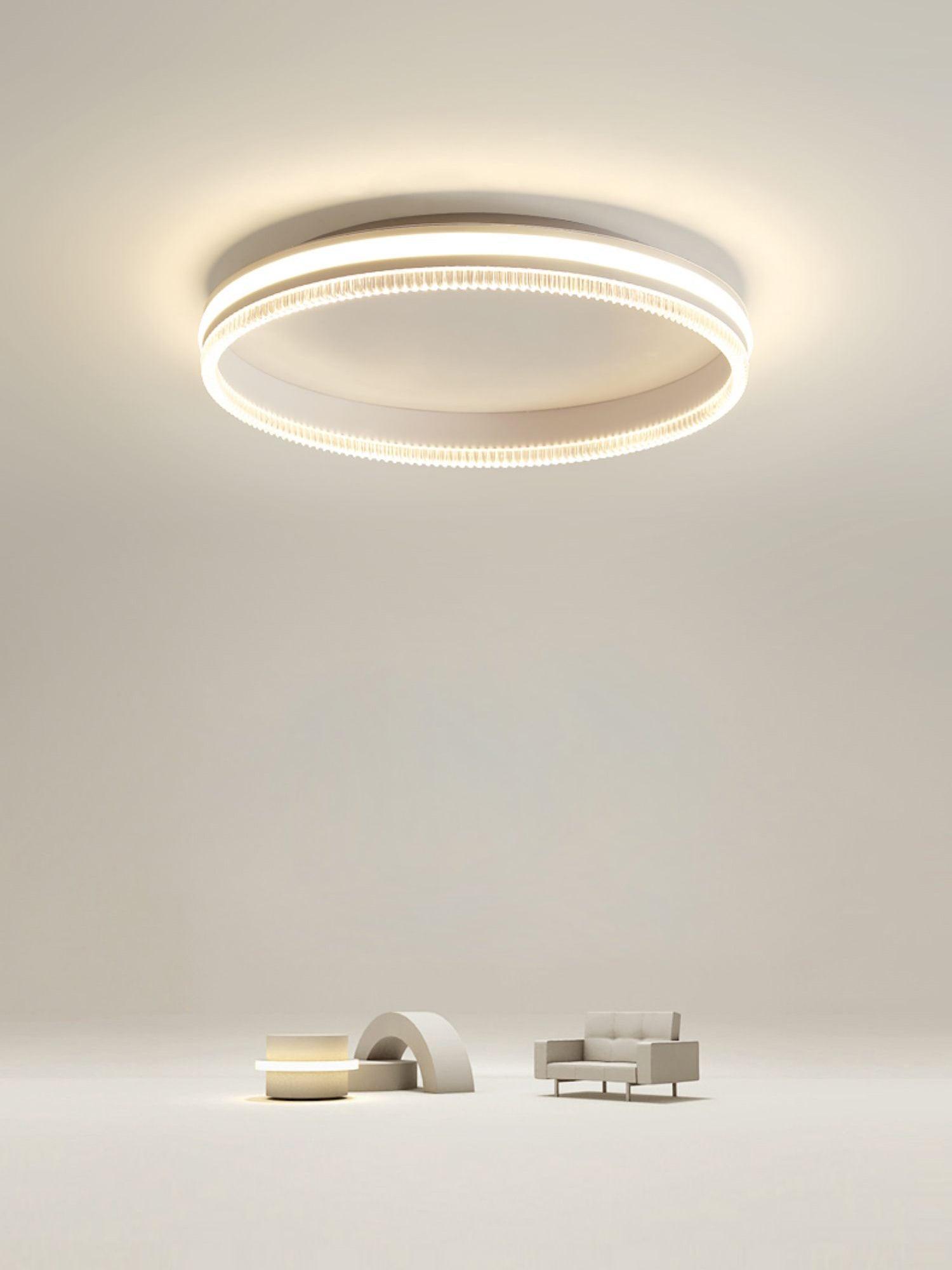 Modern Round Acrylic Ring LED Ceiling Light Fixture for Home and Office