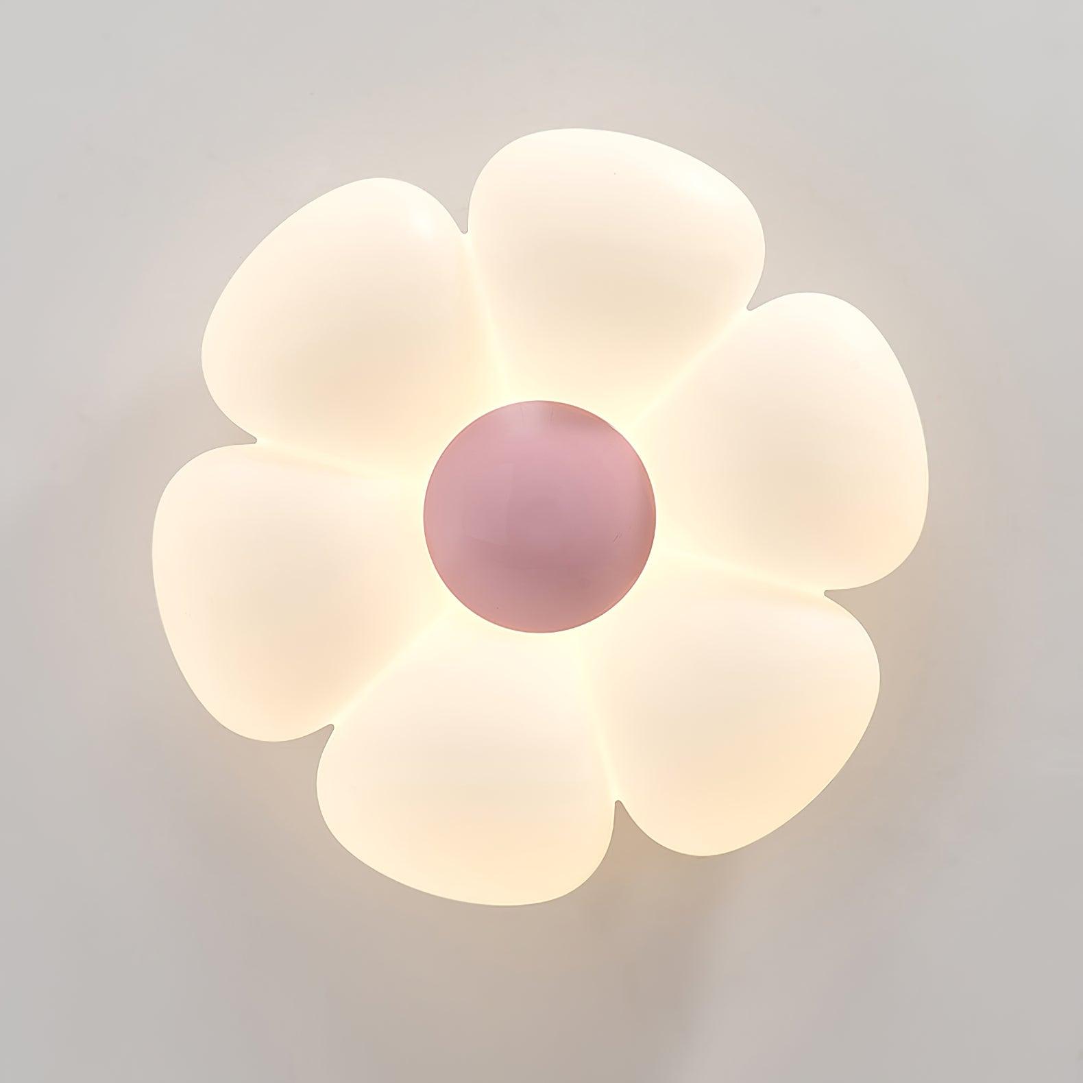Blooming Six Petal Flower LED Flush Mount Ceiling Lamp for Nursery and Kids Rooms