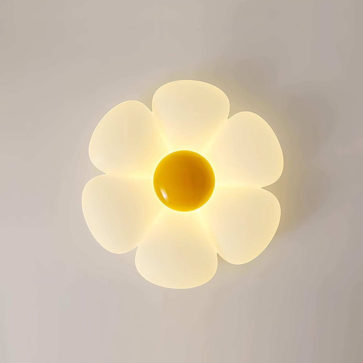 Blooming Six Petal Flower LED Flush Mount Ceiling Lamp for Nursery and Kids Rooms