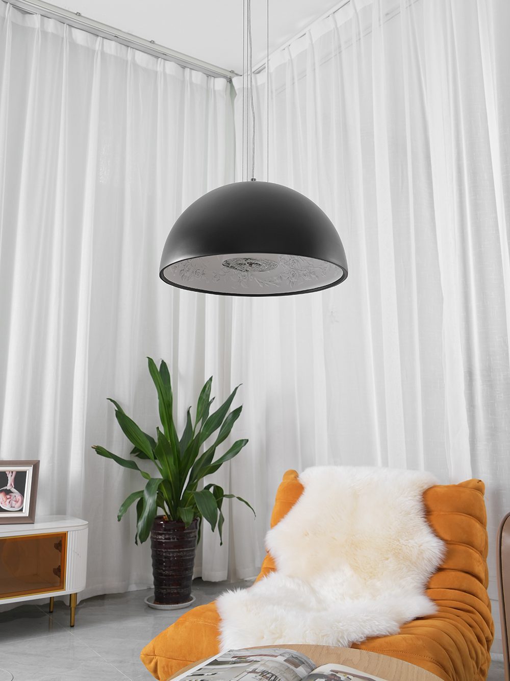 modern-floral-relief-dome-pendant-light-sky-garden-style-ornate-plaster-chandelier