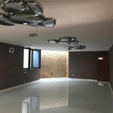 Modern Chrome Pebble LED Ceiling Light Biomorphic Reflective Flush Mount Lamp