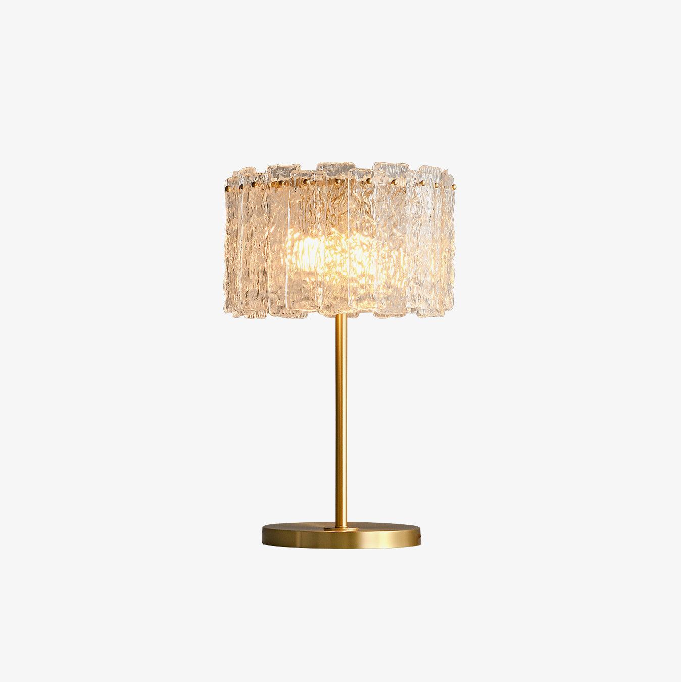 Skylar Modern Brass and Glass Table Lamp for Luxury Bedroom and Office Lighting