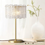 Skylar Modern Brass and Glass Table Lamp for Luxury Bedroom and Office Lighting