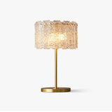 Skylar Modern Brass and Glass Table Lamp for Luxury Bedroom and Office Lighting