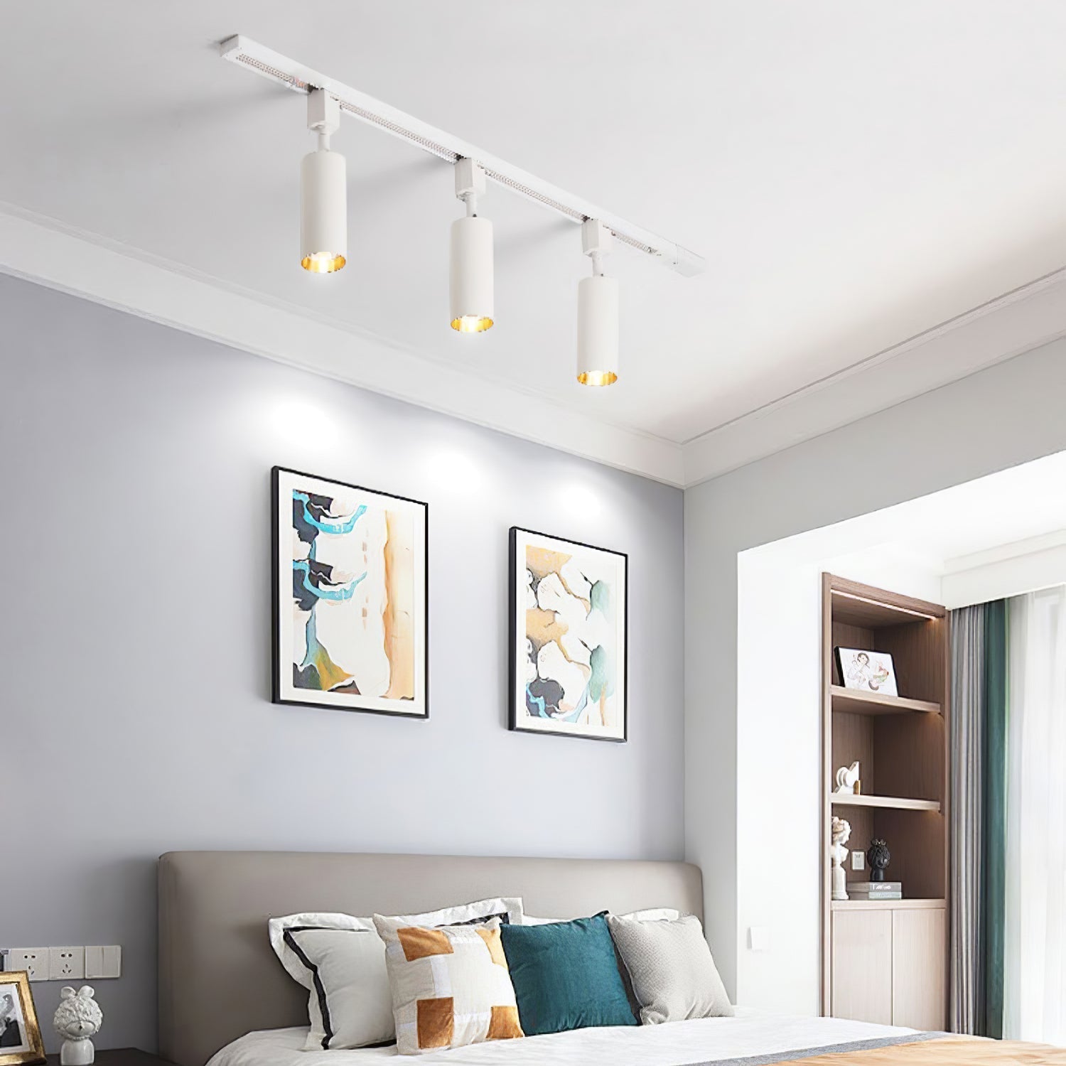 Modern Minimalist LED Cylinder Track Light Adjustable Spotlight for Gallery and Home