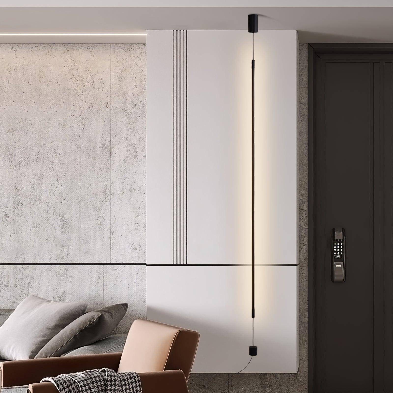 Modern Minimalist Slim Line LED Floor Lamp Sleek Geometric Corner Standing Light