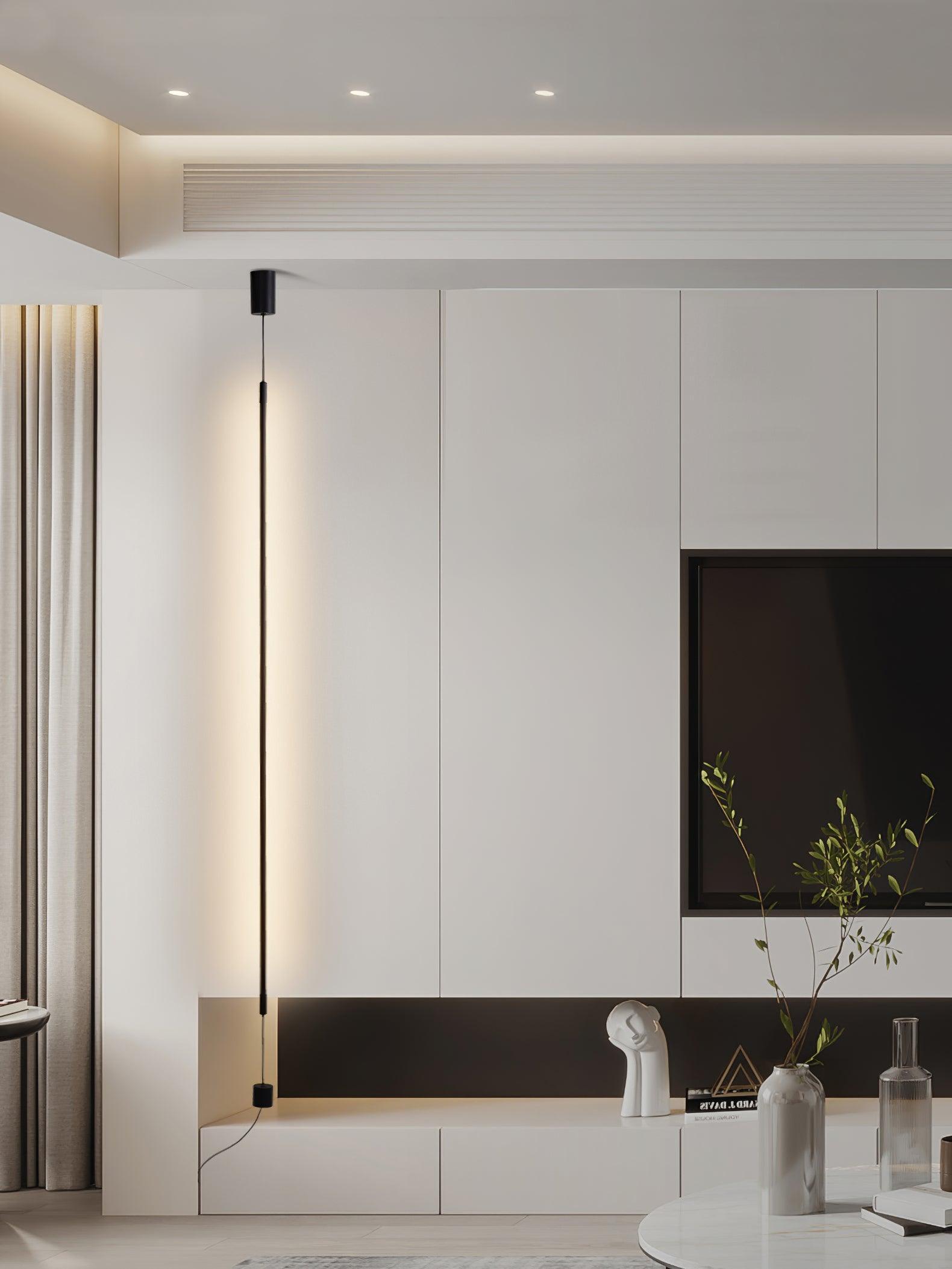 Modern Minimalist Slim Line LED Floor Lamp Sleek Geometric Corner Standing Light