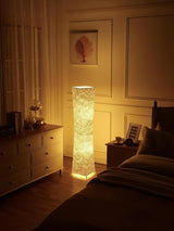 Modern Tall Slim Waist Tower Floor Lamp LED Standing Light for Bedroom and Office