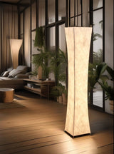 Modern Tall Slim Waist Tower Floor Lamp LED Standing Light for Bedroom and Office