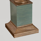 Art Deco Fluted Resin Table Lamp with Fabric Shade for Elegant Home Decor