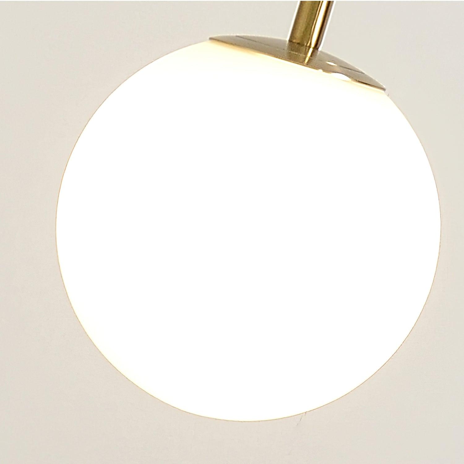 Modern Glass Bubble Floor Lamp with Marble and Wood Base for Living Room Bedroom Lighting