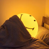 Modern Smiling Face Rechargeable LED Table Lamp for Bedside and Kids Bedroom Decor