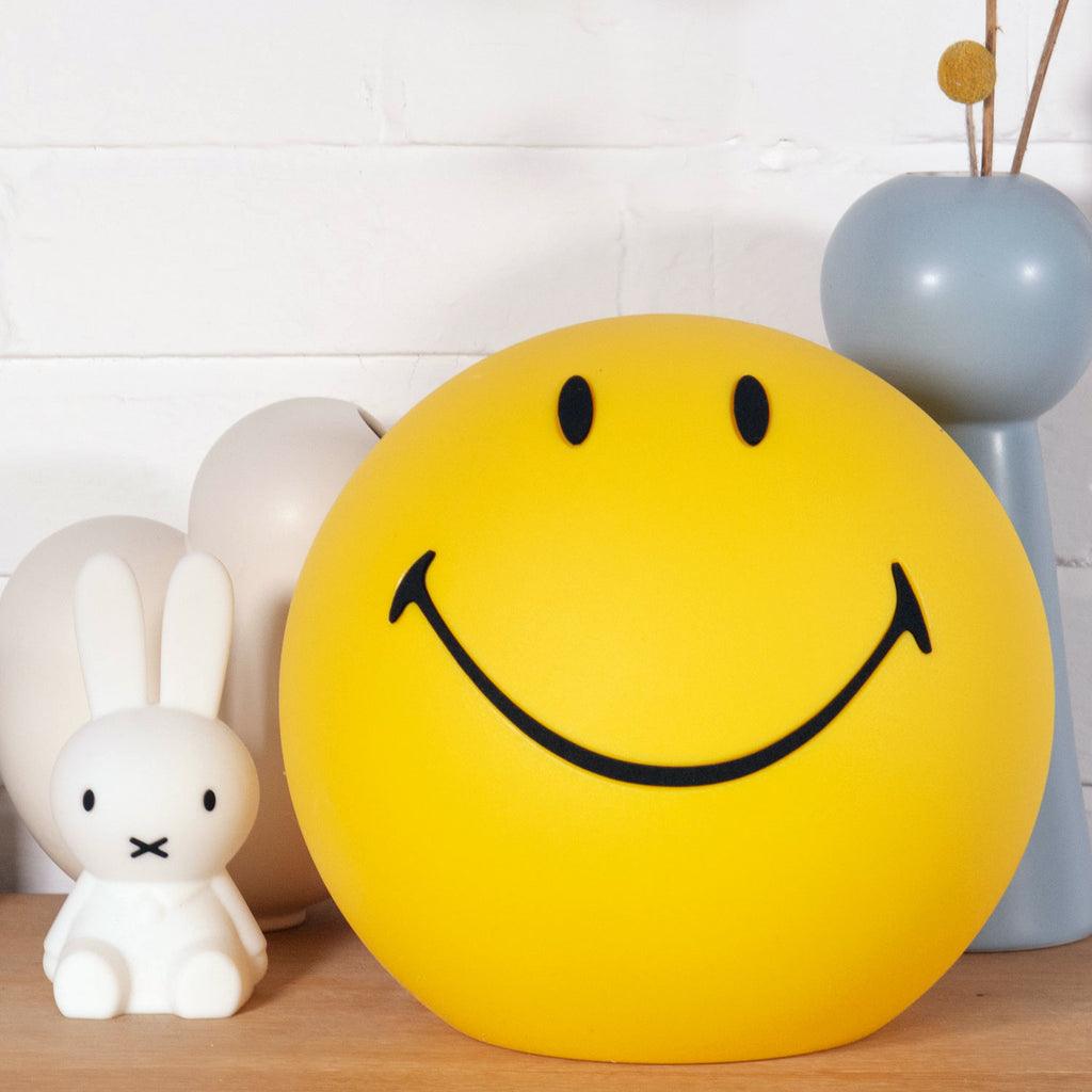 Modern Smiling Face Table Lamp Yellow Decorative LED Night Light for Home Decor