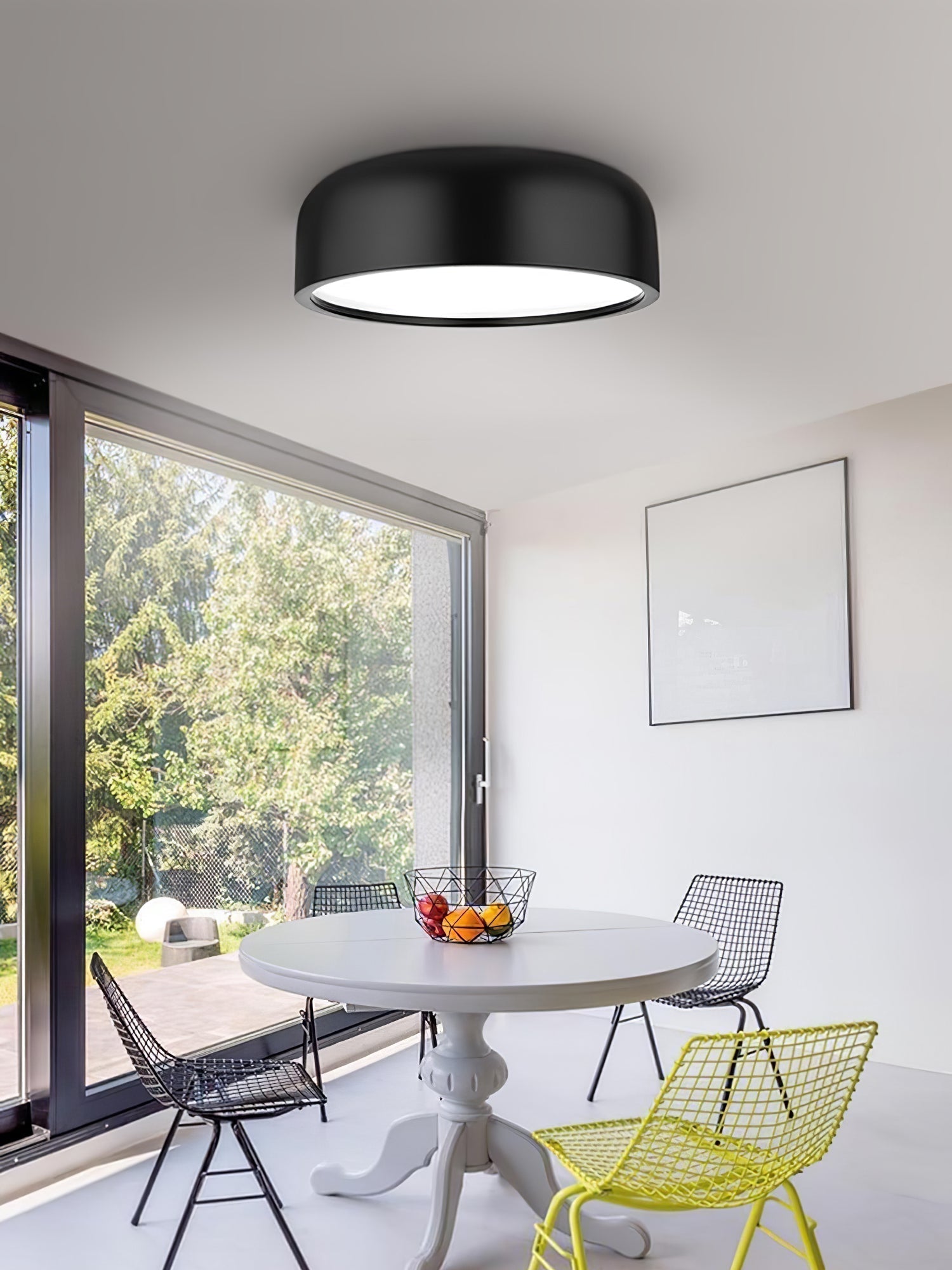 Modern Round Aluminum Flush Mount Ceiling Light for Minimalist Kitchen and Dining Areas
