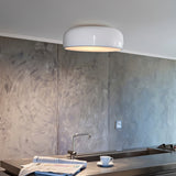 Modern Round Aluminum Flush Mount Ceiling Light for Minimalist Kitchen and Dining Areas