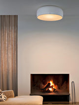 Modern Round Aluminum Flush Mount Ceiling Light for Minimalist Kitchen and Dining Areas