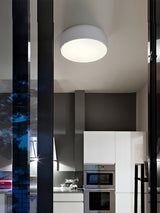 Modern Round Aluminum Flush Mount Ceiling Light for Minimalist Kitchen and Dining Areas