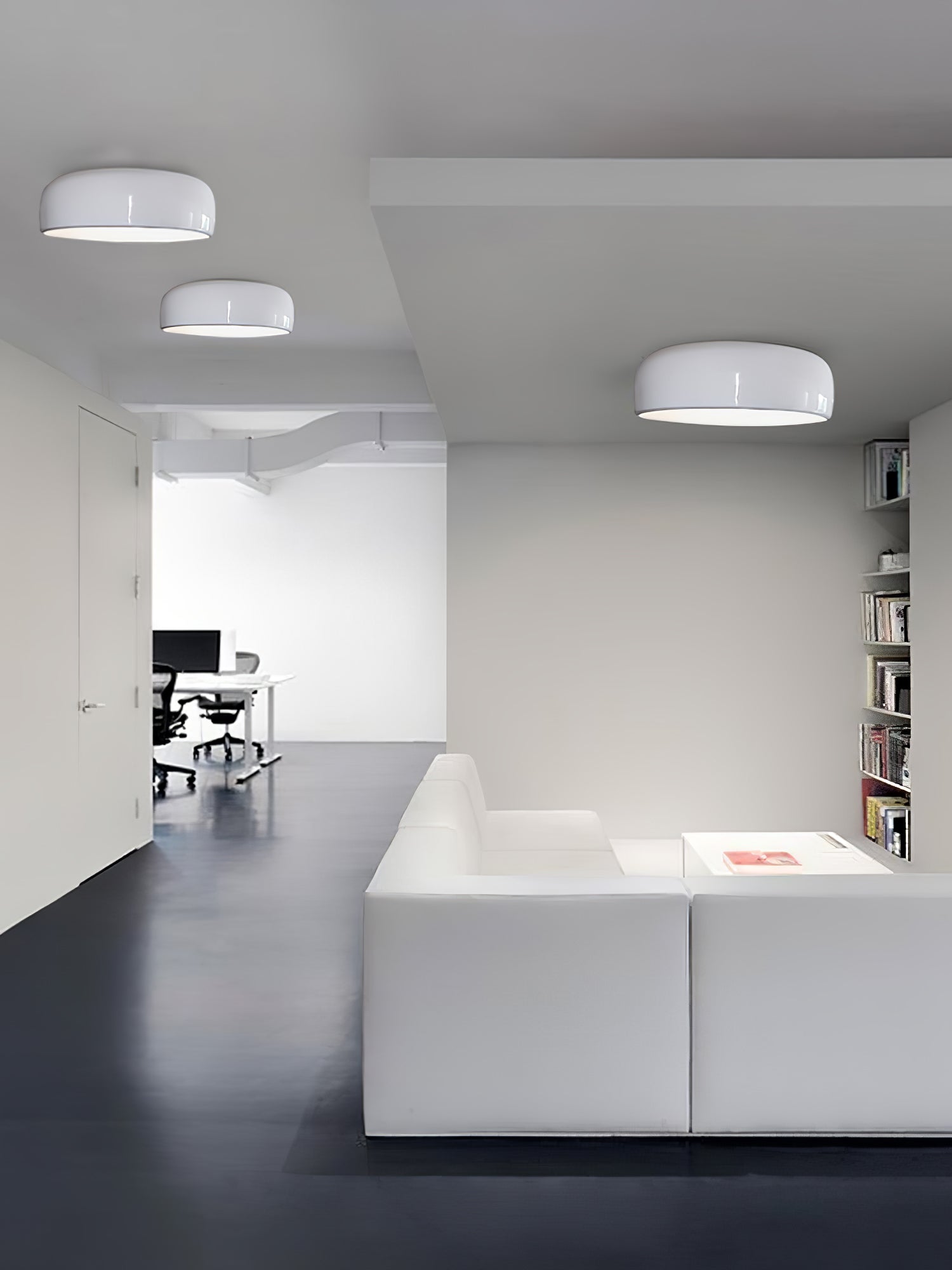 Modern Round Aluminum Flush Mount Ceiling Light for Minimalist Kitchen and Dining Areas