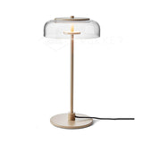 Modern Solara Brass and Glass LED Table Lamp for Living Room and Office